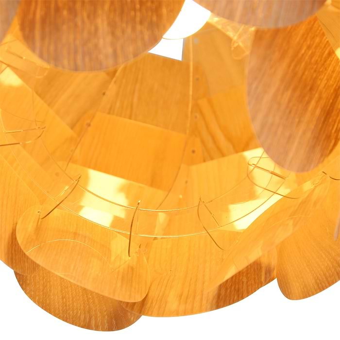 Hanglamp 1-lichts 38cm - beuken - hout - Finn - Mexlite