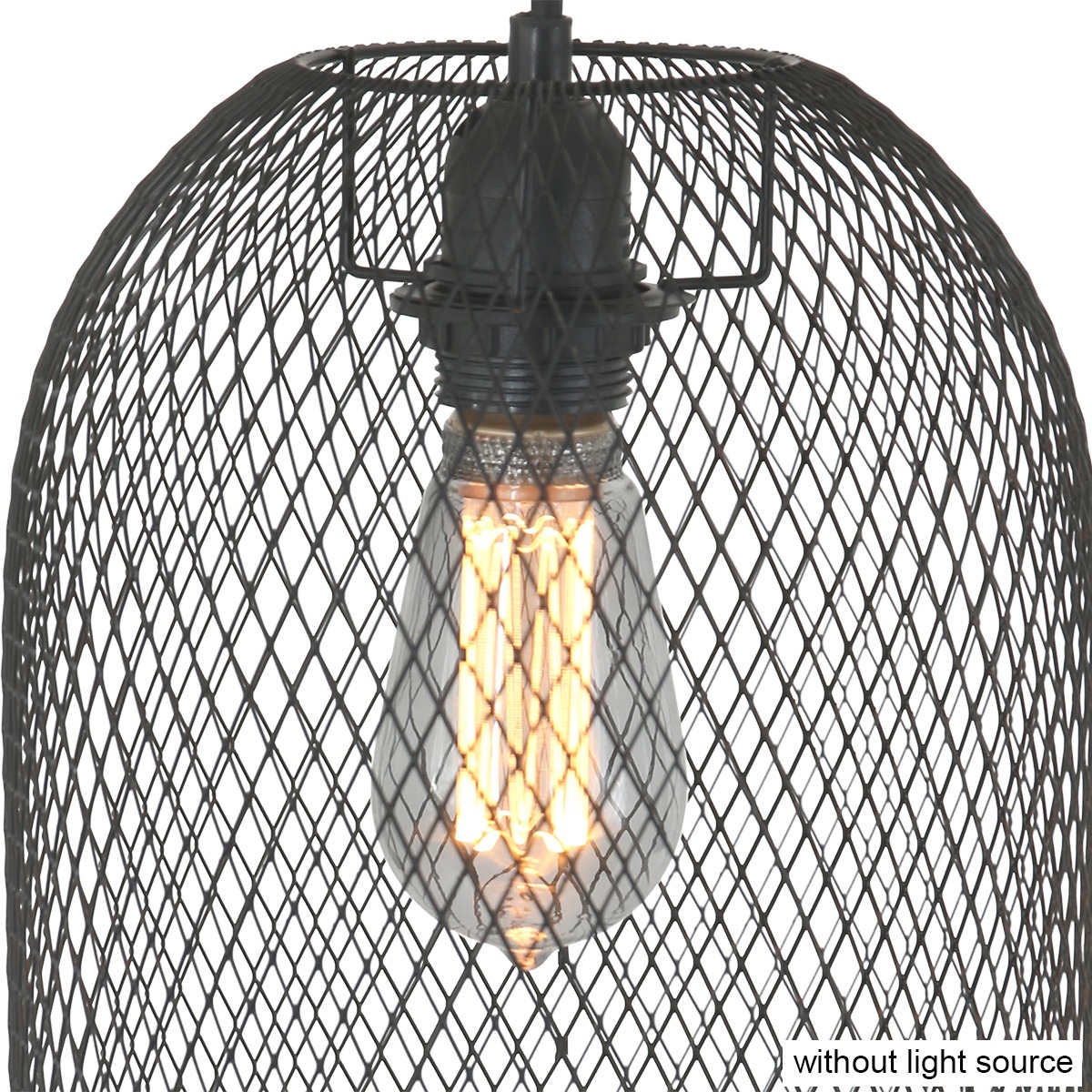 Hanglamp 1-lichts - zwart - Bodine - Mexlite