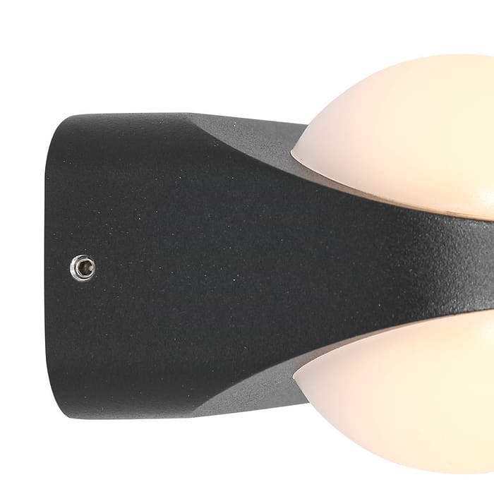 Buitenlamp -  wandlamp voor buiten -  LED 7w 2700K IP65 -  zwart en helder wit -  Steinhauer