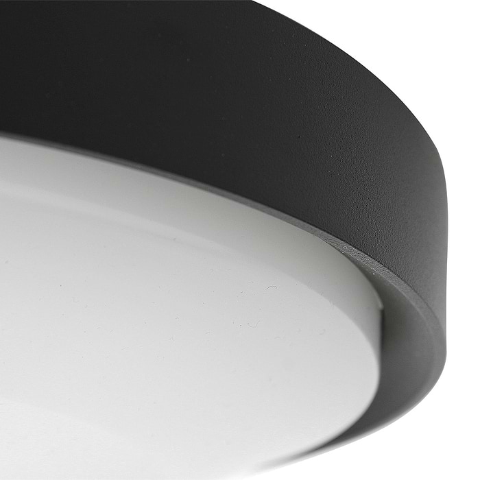 Buitenlamp -  wandlamp voor buiten -  LED 20w 2700K IP65 -  zwart en helder wit -  Steinhauer
