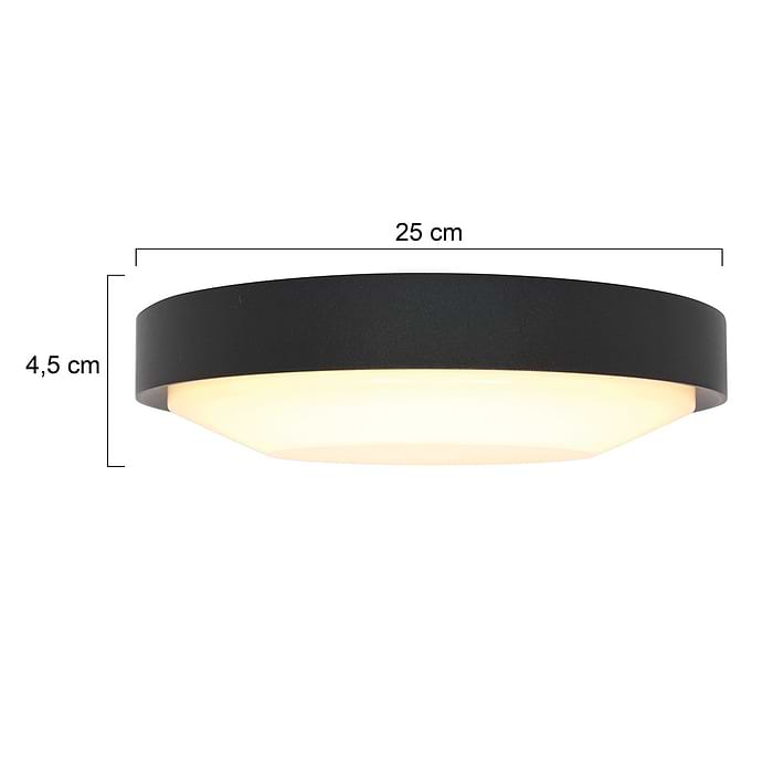 Ontleden Woordvoerder droom Buitenlamp, wandlamp voor buiten, LED 20w 2700K IP65, zwart en helder wit,  Steinhauer - 2716ZW - Webo Verlichting