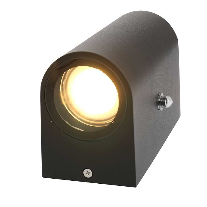 Buitenlamp -  wandlamp voor buiten -  IP44 -  2-lichts LED 4w 2700K sensor -  zwart en helder wit -  Steinhauer
