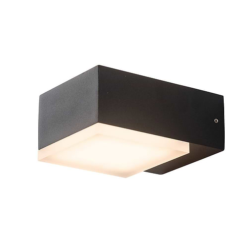 Buitenlamp -  wandlamp voor buiten -  IP54 -  LED 12w square -  zwart en helder wit -  Steinhauer