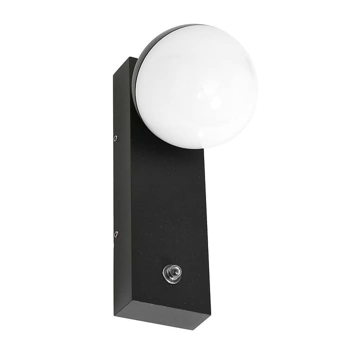 Buitenlamp -  wandlamp voor buiten -  IP54 -  LED 9 - 5w inclusief sensor -  zwart en helder wit -  Steinhauer