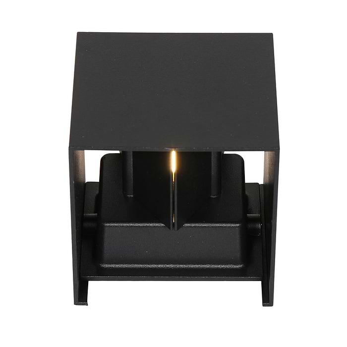 Buitenlamp -  wandlamp voor buiten -  IP54 -  LED 2x3w inclusief sensor -  zwart en helder wit -  Steinhauer