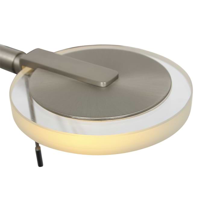 Wandlamp 1-lichts LED transparant glas - staal - Turound LED - Steinhauer