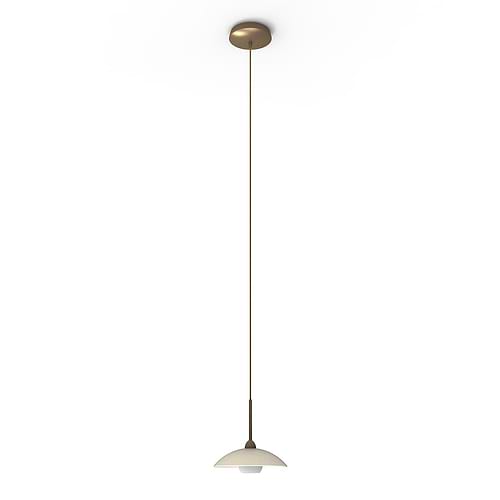 Hanglamp 1-lichts glas G9 - brons en crème - Sovereign classic - Steinhauer