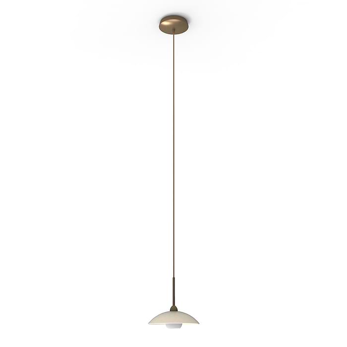 Hanglamp 1-lichts glas G9 - brons en crème - Sovereign classic - Steinhauer