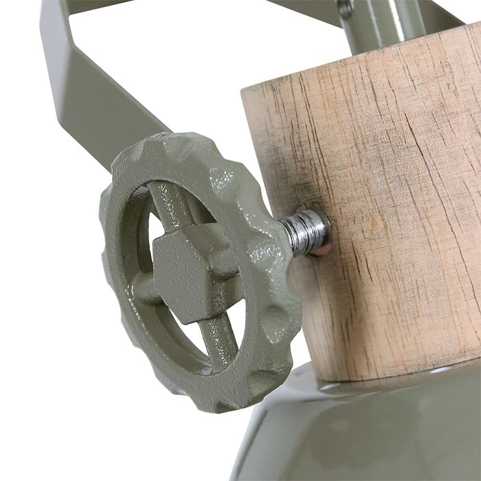 Wandspot -  klemspot -  1-lichts switch - groen en hout - Gearwood - Mexlite