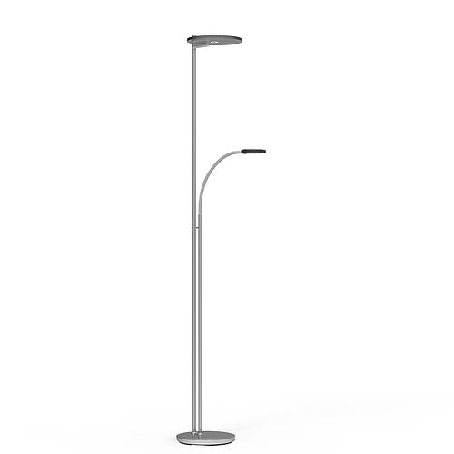 Vloerlamp 2-lichts smoke 40+10w 2200-4000K - staal - Turound light color - Steinhauer