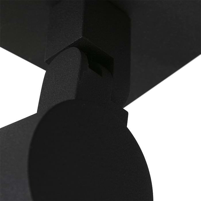 Plafondlamp -  plafondspot 2-lichts GU10 - zwart - Point noirs - Steinhauer