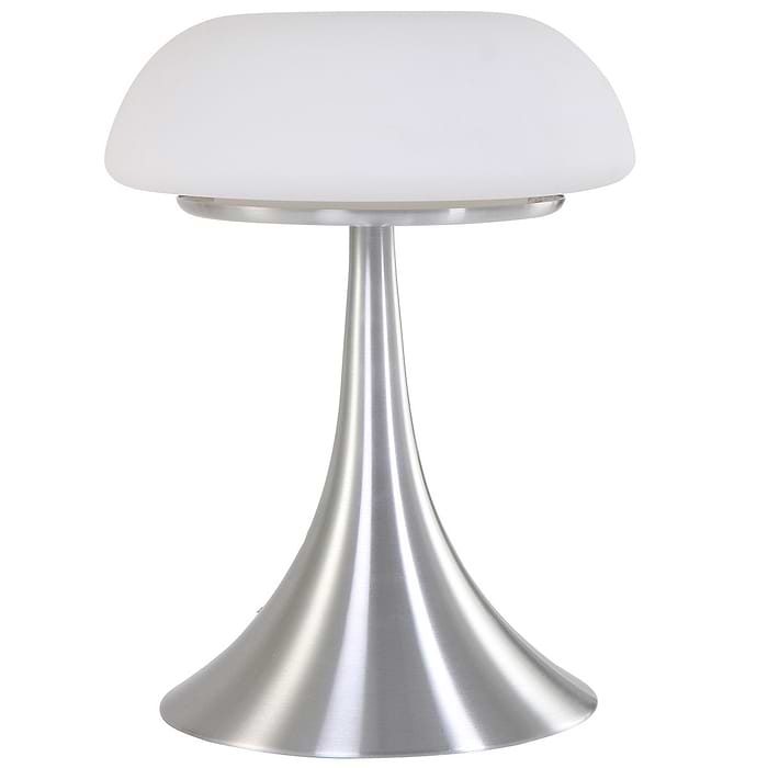 Tafellamp 1-lichts Glas STEINHAUER - 5557ST - Tafellamp- Steinhauer- Ancilla- Design- Wit Staal - Metaal Glas