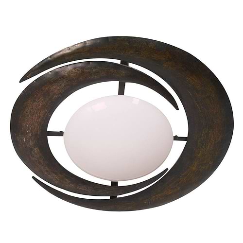 Plafondlamp- plafonnier- 2-lichts Manen STEINHAUER - 6183B - Plafondlamp- Steinhauer- Ceiling and wall- Klassiek- Wit Bruin - Metaal Glas