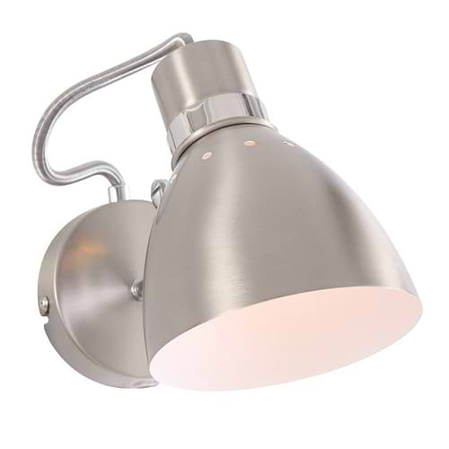 Industriële wandlamp - bedlamp - leeslamp - 1-lichts REFL STEINHAUER - 6291ST - Wandlamp - Spots - Bedlamp - Leeslamp - Steinhauer- Spring- Modern - Industrieel- Staal  - Metaal