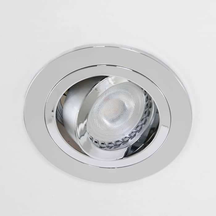 Inbouwspot 1-lichts aluminium STEINHAUER - 7304CH - Spots- Steinhauer- Round- Modern - Minimalistisch design- Chroom  Chroom- Metaal