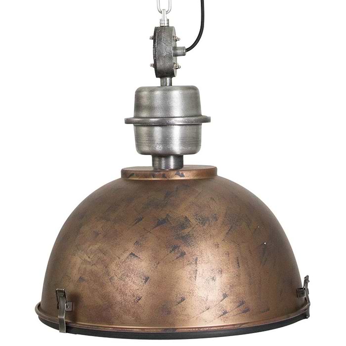 industriële hanglamp 1-lichts Industrial STEINHAUER - 7586B - Industrie lamp - Industrie Hanglamp - Steinhauer - Bikkel - Industrieel - Trendy - Bruin - Metaal Glas