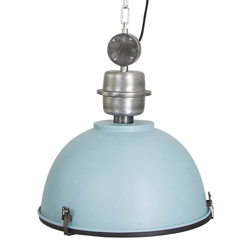 industriële hanglamp 1-lichts Industrial STEINHAUER - 7586BL - Industrie lamp - Industrie Hanglamp - Steinhauer - Bikkel - Industrieel - Trendy - Blauw - Metaal Glas