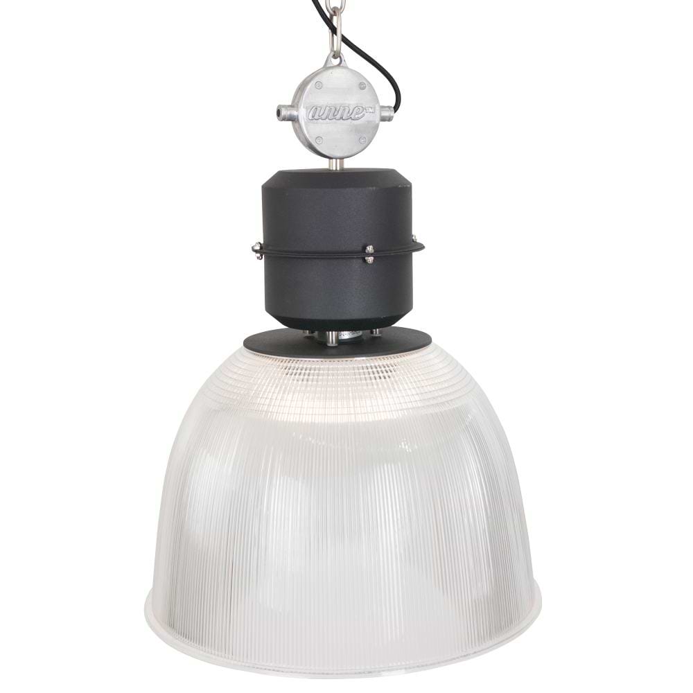 industriële hanglamp 1-lichts Transparant  ANNE LIGHTING - 7695ZW - Industrie lamp - Industriële hanglamp - Anne Lighting - Clearvoyant - Industrieel - Modern - Transparant Transparante kap - Metaal Kunststof