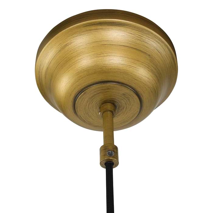 Hanglamp 1-lichts metaal 42cm - goud en wit - Eden - Mexlite