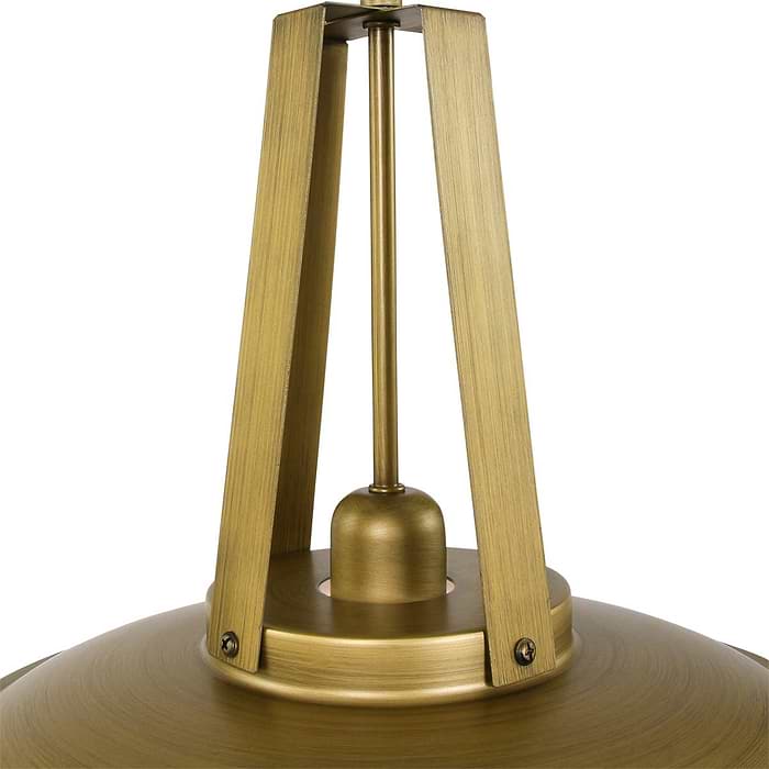 Hanglamp 1-lichts metaal 42cm - goud en wit - Eden - Mexlite