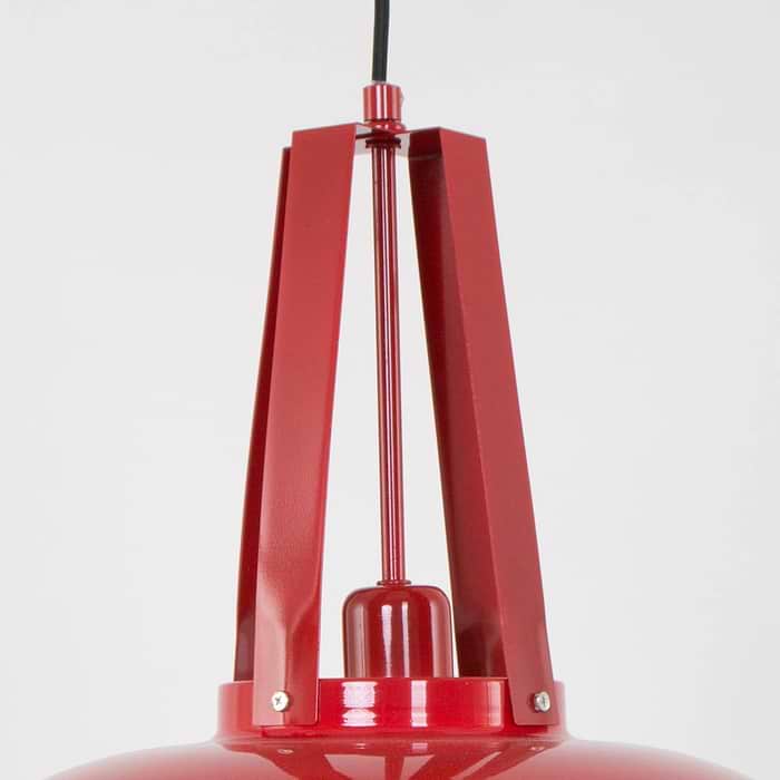 industriële hanglamp 1-lichts metaal 43cm MEXLITE - 7704RO - industriële hanglamp - Industrielamp - Mexlite - Luna - Industrieel - Trendy Rood Rood - Metaal