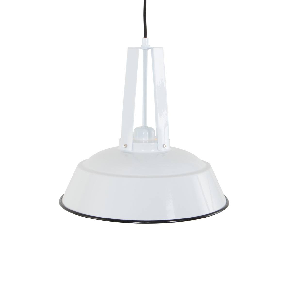 hanglamp 1-lichts metaal 43cm MEXLITE, 7704W, industriële hanglamp, Industrielamp, Mexlite, Industrieel, Trendy Wit Wit- Metaal - 7704W - Webo Verlichting