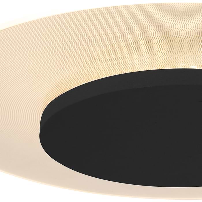 Plafondlamp 28cm 12W - zwart en wit - Lido - Steinhauer