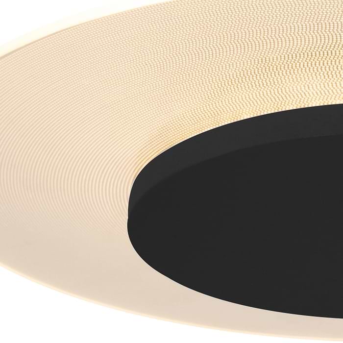 Plafondlamp 42cm 24W - zwart en wit - Lido - Steinhauer