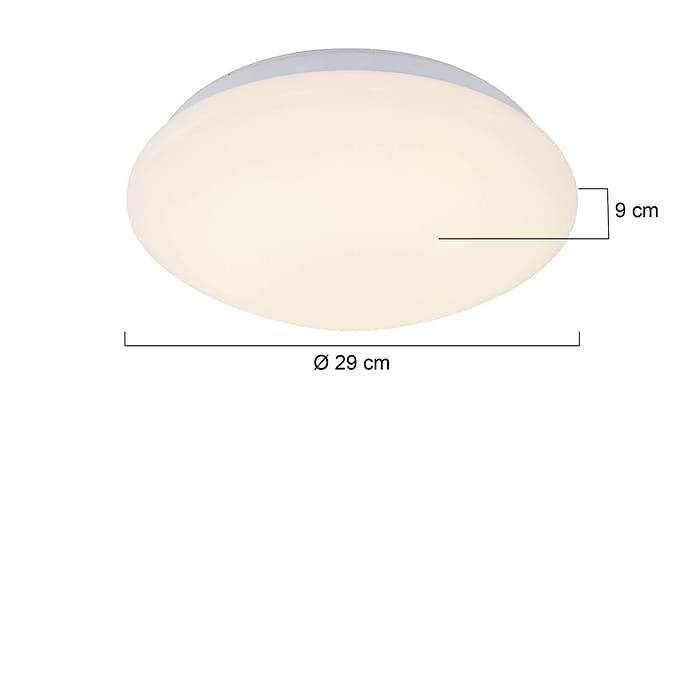 Plafondlamp- plafonnier- rond 12w 22cm STEINHAUER - 7827W - Plafondlamp- Steinhauer- Galaxy- Modern- Wit  - Metaal Kunststof
