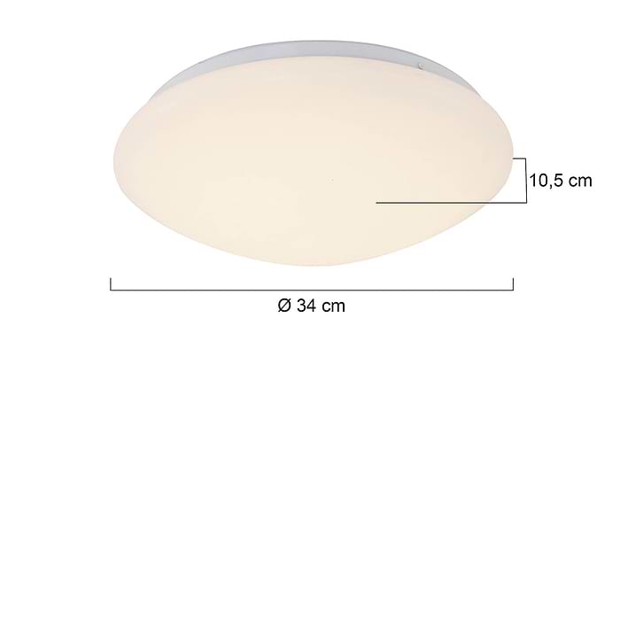 Plafondlamp- plafonnier- rond 18W 30cm STEINHAUER - 7828W - Plafondlamp- Steinhauer- Galaxy- Modern- Wit  - Metaal Kunststof