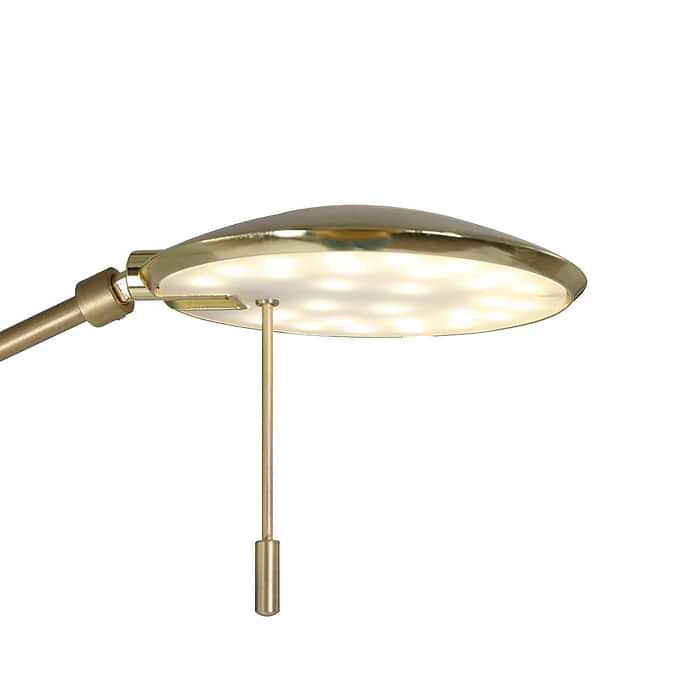 Vloerlamp 2-lichts LED - messing en wit - Zenith LED - Steinhauer