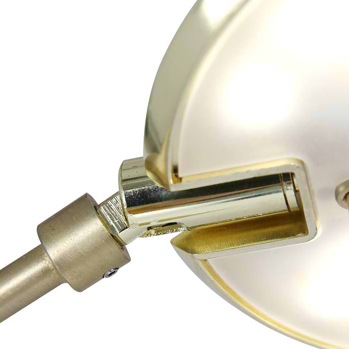 Vloerlamp 2-lichts LED - messing en wit - Zenith LED - Steinhauer