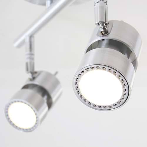 Moderne design opbouw spot 2-lichts - plafondlamp - staal. Spot 2-lichts LED -5782st- STEINHAUER - 7902ST - Plafondlamp- Spots- Steinhauer- Natasja LED- Modern- Staal  Staal- Metaal
