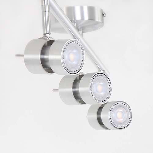 Moderne design opbouw spot 3-lichts - plafondlamp - staal. Spot 3-lichts LED -5783st- STEINHAUER - 7903ST - Plafondlamp- Spots- Steinhauer- Natasja LED- Modern- Staal  Staal- Metaal