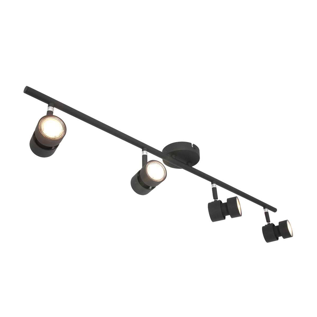 koud Onveilig Regulatie Plafondlamp 4-lichts spot LED, zwart, Natasja LED, Steinhauer - 7904ZW -  Webo Verlichting