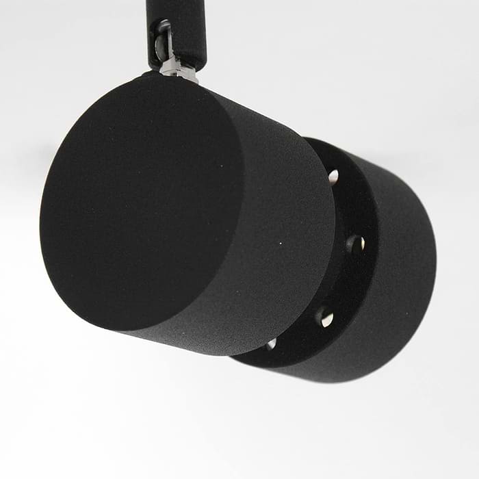 Plafondlamp 6-lichts spot aluminium LED - zwart - Natasja LED - Steinhauer
