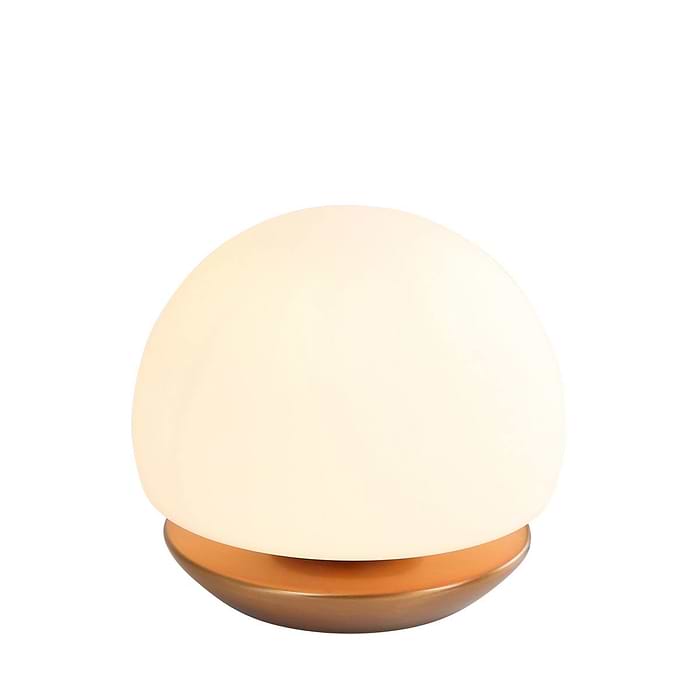 Tafellamp 1-lichts Glas LED -6875br- STEINHAUER - 7932BR - Tafellamp- Steinhauer- Ancilla- Klassiek- Brons Wit - Metaal Glas