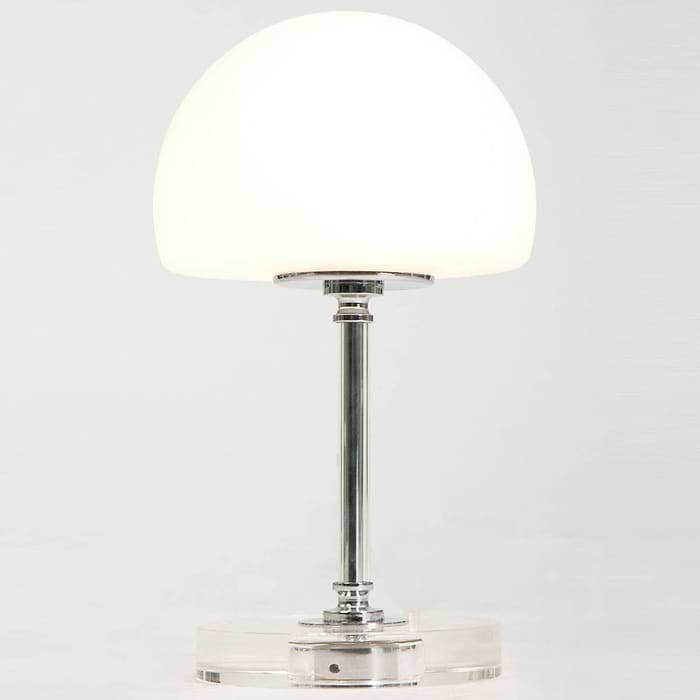 Tafellamp Mushroom Glas LED -7576ch- STEINHAUER - 7933CH - Tafellamp- Steinhauer- Ancilla- Modern- Wit Transparant - Metaal Glas