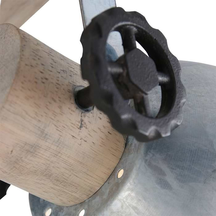 Plafondspot of wandspot 2-lichts E27 - nikkel en hout - Gearwood - Mexlite