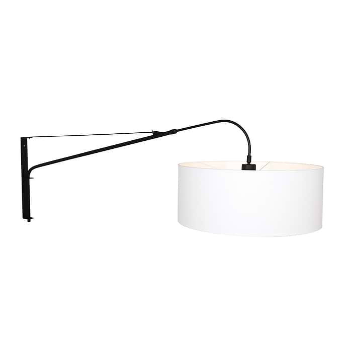 Vloerlamp Stresa 9681 staal - kap sizoflor zwart STEINHAUER
