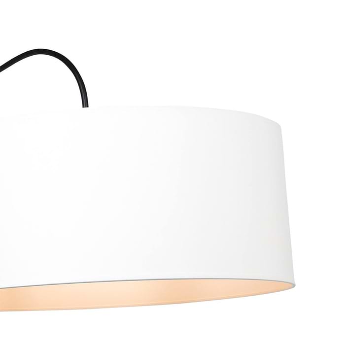 Vloerlamp Stresa 9681 staal - kap sizoflor zwart STEINHAUER