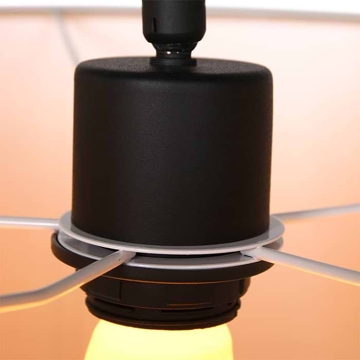 Vloerlamp Gramineus 9720 staal - kap linnen grijs STEINHAUER