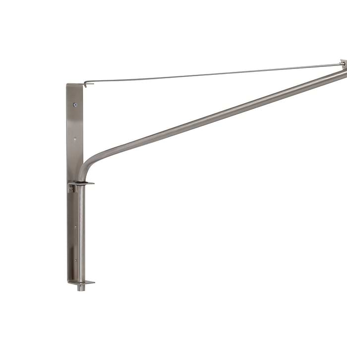 Wandlamp - leeslamp - Gramineus 9723 staal - kap linnen wit STEINHAUER