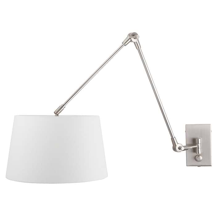 Vloerlamp 1-lichts boog (armatuur) 7268+Kap 50*50*20 rond Be27 grijs linnen - STEINHAUER