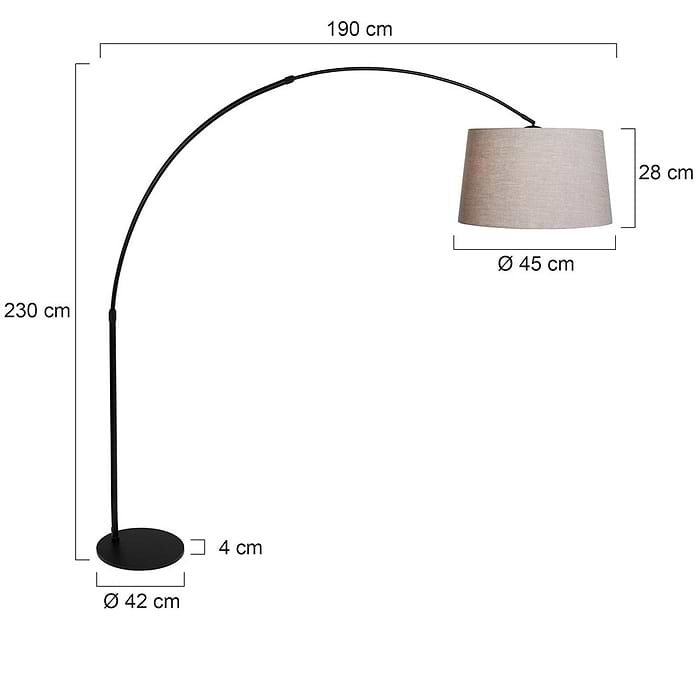 Wandlamp 1-lichts switch (armatuur)+Plexi bal 320 - E27 smoke - STEINHAUER