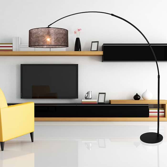 Wandlamp 1-lichts switch (armatuur)+Kap 30*25*18 rond Be27 linnen grijs - STEINHAUER
