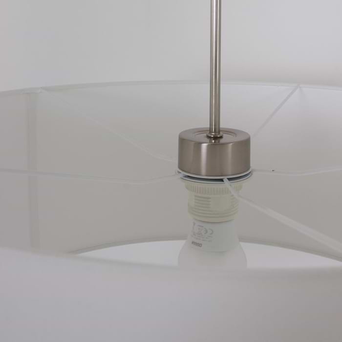 Hanglamp Stresa 9886ST Staal - Witte Kap STEINHAUER