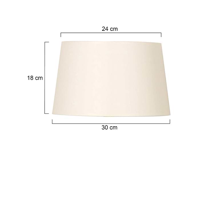 Kap 24*30*18 rond Be27 effen creme - Mexlite