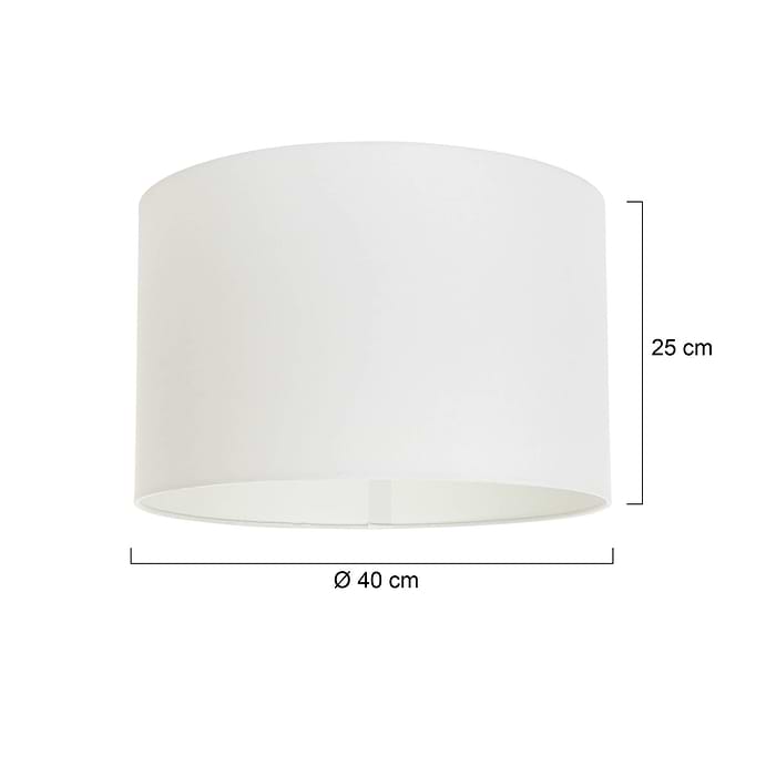 Kap 40*25 rond E27 wit - Mexlite