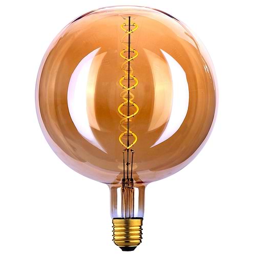 Globe 200 LED 4W Spiral Amber dimbaar E27 - Serie Globe LED - LED lamp - LED peer - High Light - L251836